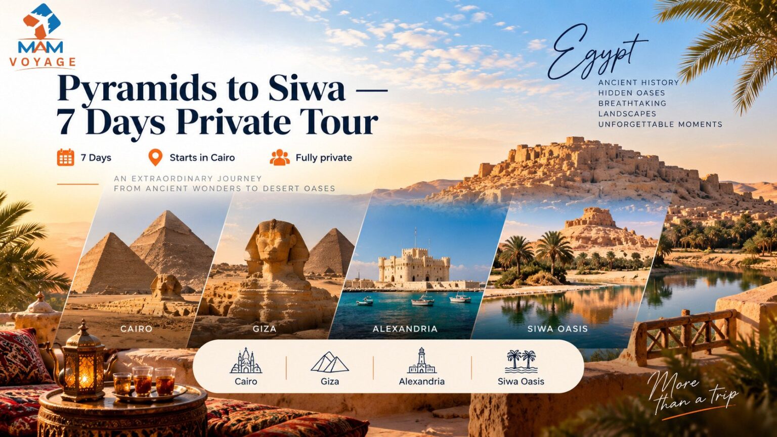 Pyramids to Siwa, 7 Days / 6 Nights